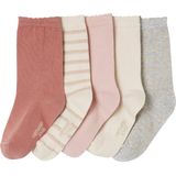 Vertbaudet - Set van 5 Paar Meisjessokken - Zacht en Stevig Tricot