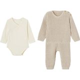 Vertbaudet - 3-delige Baby Geboorteset - Meisje of Jongen - Trui Broek Body