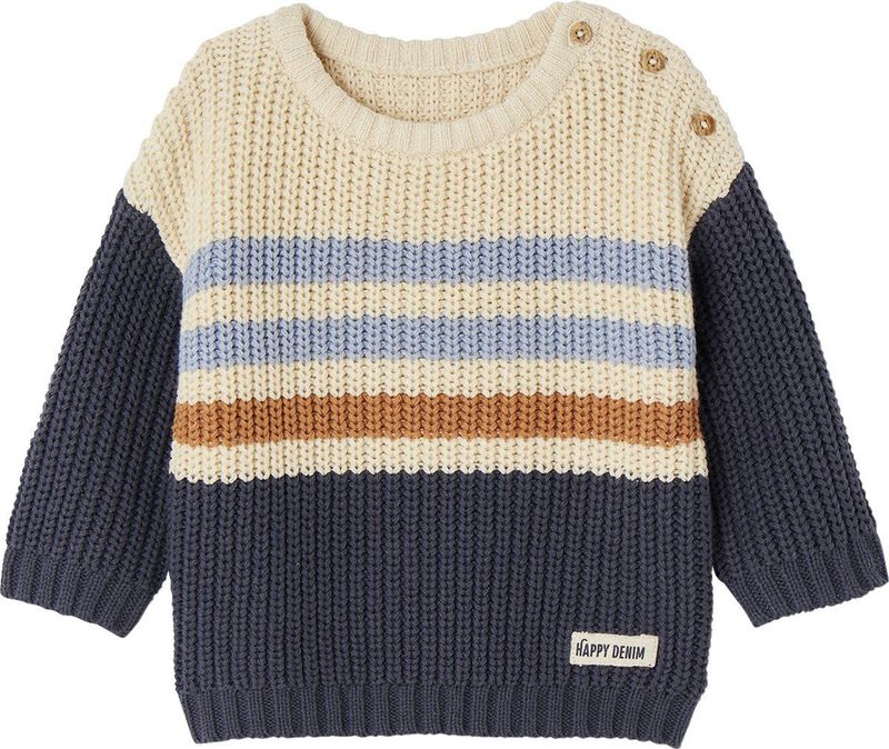 Vertbaudet - Kleurrijk Gestreepte Schoudertrui - Voor Jongens