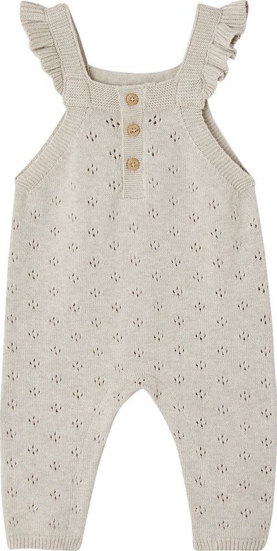 Vertbaudet Tuinbroek van tricot baby' met schouderbandje en ruches