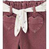 Vertbaudet Wijde broek met kleur babymeisje met riem om te strikken