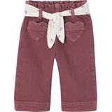 Vertbaudet Wijde broek met kleur babymeisje met riem om te strikken