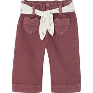 Vertbaudet Wijde broek met kleur babymeisje met riem om te strikken