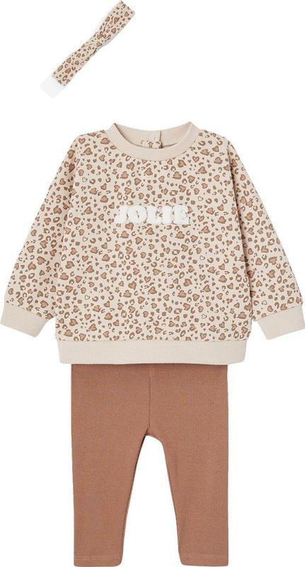 Vertbaudet sweater + legging + haarband babymeisje