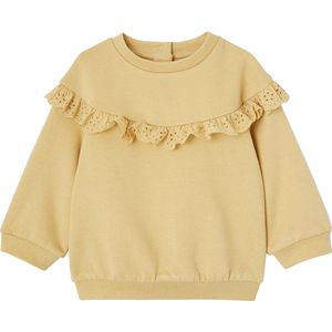 Vertbaudet Sweatshirt met ruches en Engels borduurwerk babymeisje