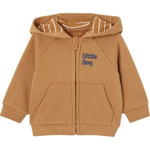 Vertbaudet - Rits Sweater - Baby - Pecannoot - Gevoerd met Jersey