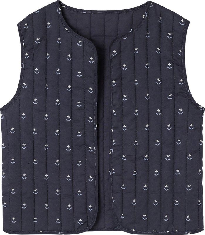 Vertbaudet - Gewatteerd Jasje - Vest - Multicolor - 100% Katoen Bovenkant, 100% Gerecyclede Polyester Vulling