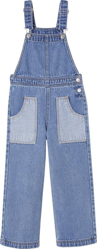 Vertbaudet Denim tuinbroek voor meisjes met grote contrasterende zakken