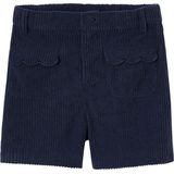 Vertbaudet - Fluwelen Meisjesshort - Katoen - Met Zakken en Festons