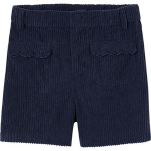 Vertbaudet - Fluwelen Meisjesshort - Katoen - Met Zakken en Festons