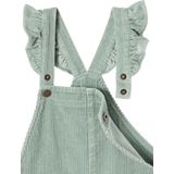 Vertbaudet Velours meisjestuinbroek met ruches op de bandjes