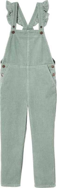 Vertbaudet Velours meisjestuinbroek met ruches op de bandjes