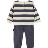 Vertbaudet Set gestreepte sweater + battlebroek babyjongen