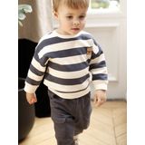 Vertbaudet Set gestreepte sweater + battlebroek babyjongen