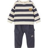 Vertbaudet Set gestreepte sweater + battlebroek babyjongen
