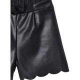 Vertbaudet - Kunstlederen Shorts - Zwart - Geschulpte Afwerking