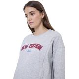 New Edition - Sweater - Grijs - Fleece - Ronde Hals