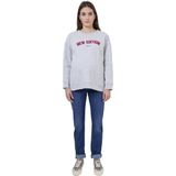 New Edition - Sweater - Grijs - Fleece - Ronde Hals