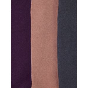 Set van 3 - Meisjesleggings - Pruim - Oeko-Tex - Zacht Jerseytricot