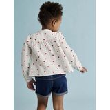 Meisjesblouse - Ecru - Katoenen Gaas - Gepersonaliseerd