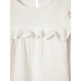 Blouse - Effen of Bloemmotief - Katoengaas - Lange Mouwen