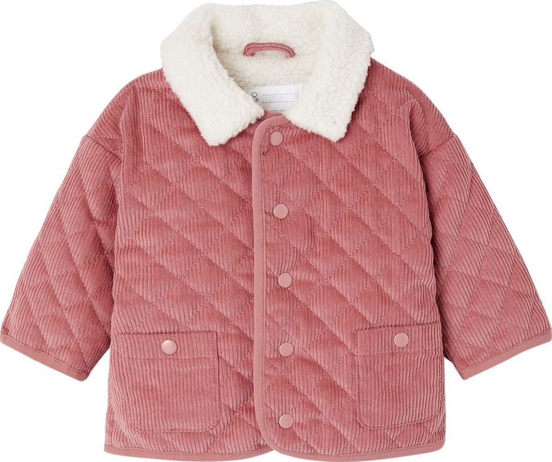 Vertbaudet Fluwelen gewatteerd babyvest met sherpavoering