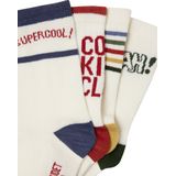 Sokken - Meerkleurige Strepen - Tricot - Set van 4 Paar