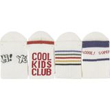 Sokken - Meerkleurige Strepen - Tricot - Set van 4 Paar