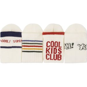 Sokken - Meerkleurige Strepen - Tricot - Set van 4 Paar