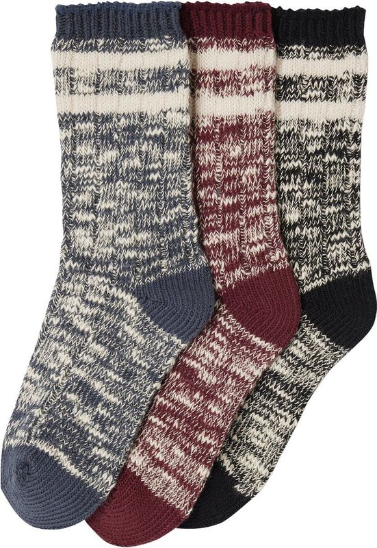 Vertbaudet - Set van 3 - Sokken - Multicolor - 86% Katoen, Zacht en Stevig Tricot