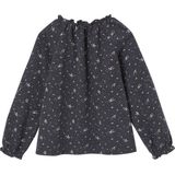 Blouse - Meisjes - Fluweel - Bloemetjes - 100% Katoen