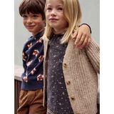 Blouse - Meisjes - Fluweel - Bloemetjes - 100% Katoen