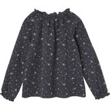 Blouse - Meisjes - Fluweel - Bloemetjes - 100% Katoen