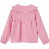Blouse - Katoen - Claudinekraag - Ruche - Meisjes