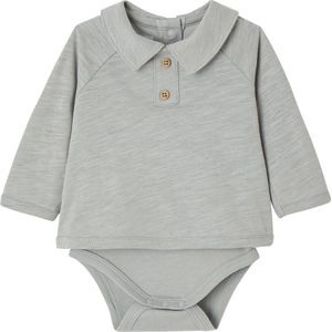 Vertbaudet - Geboorte - Rompertjeshirt - Wit - 100% Gevlamd Katoen