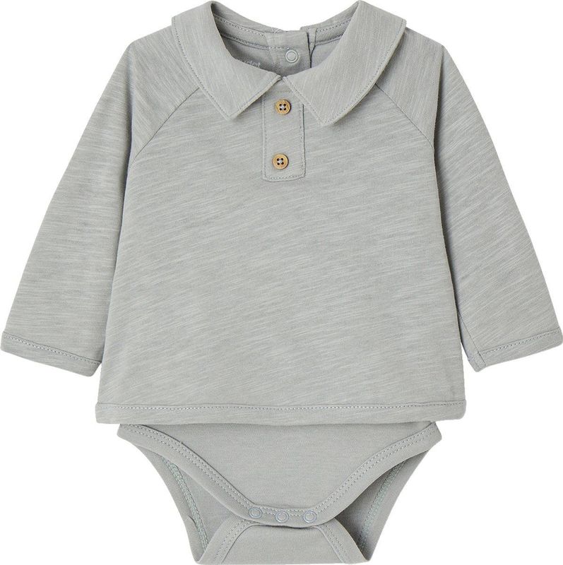 Vertbaudet - Geboorte - Rompertjeshirt - Wit - 100% Gevlamd Katoen