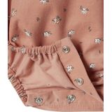 Vertbaudet - Fluwelen Babyromper - Bloemenprint - Kraag - Engels Borduurwerk