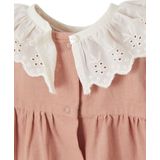Babyjurk - Fluweel - Ronde Hals - Afneembare Kraag - Lange Mouwen