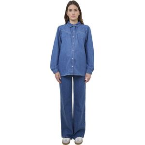 Vertbaudet - Zwangerschaps- en Voedingsblouse - Denim - Lange Mouwen