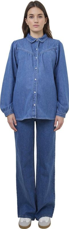 Vertbaudet - Zwangerschaps- en Voedingsblouse - Denim - Lange Mouwen