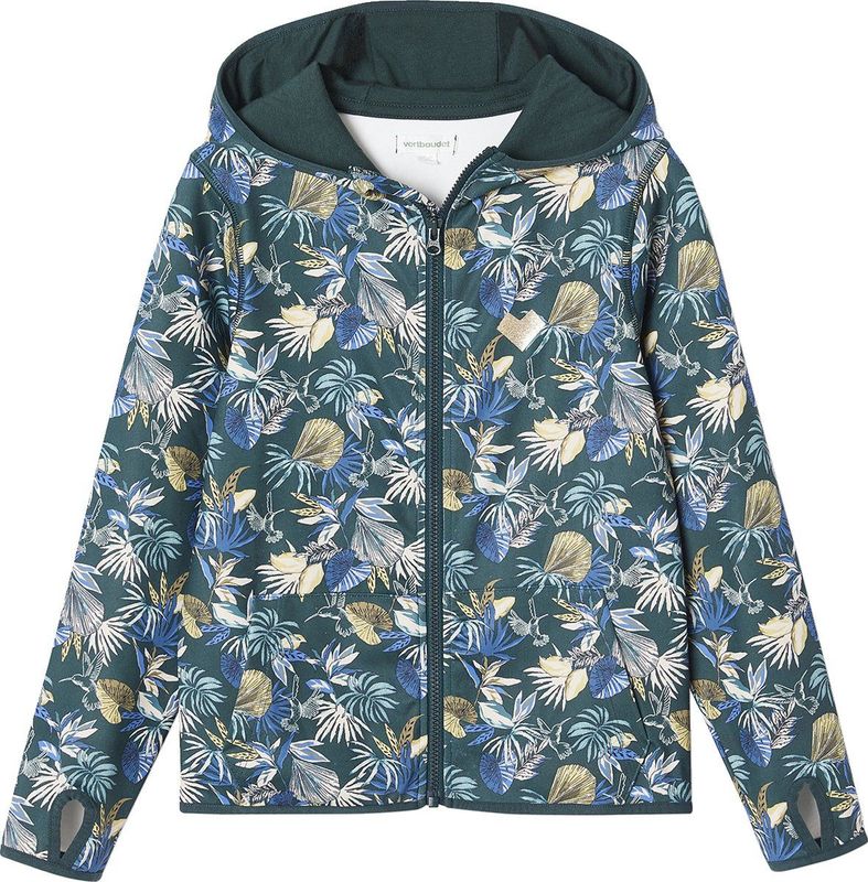 Vertbaudet Sport sweatshirt met rits en bloemenprint in technisch materiaal