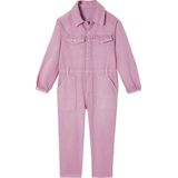 Vertbaudet Lange Meisjesjumpsuit - Garment-Dyed Katoen met Zakken