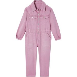 Vertbaudet Lange Meisjesjumpsuit - Garment-Dyed Katoen met Zakken