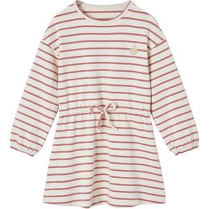 Tricot Jurk - Gestreept - Ronde Hals - Lange Mouwen - 80% Katoen, 20% Polyester