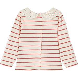 Vertbaudet Baby T-shirt met geborduurde kraag en lange mouwen