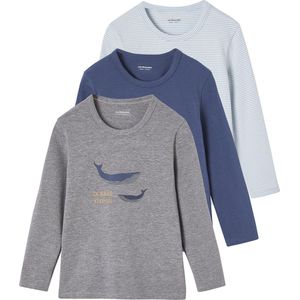 Vertbaudet Set van shirts Walvis voor jongens met lange mouwen