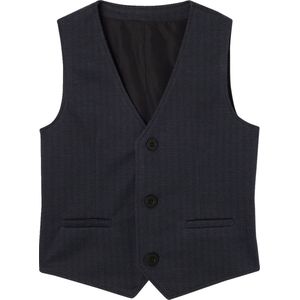 Vertbaudet Mouwloos wollen jongensvest met visgraatmotief