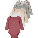 Vertbaudet Set van 5 Rompertjes - Lange Mouwen - Amerikaanse Armsgaten