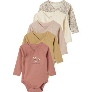 Vertbaudet - Set van 3 - Rompertjes - Hemelsblauw - Biologisch Katoen, Lange Mouwen, Drukknoopsluiting