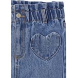 Vertbaudet Paperbag jeans meisjes zakken hartjes